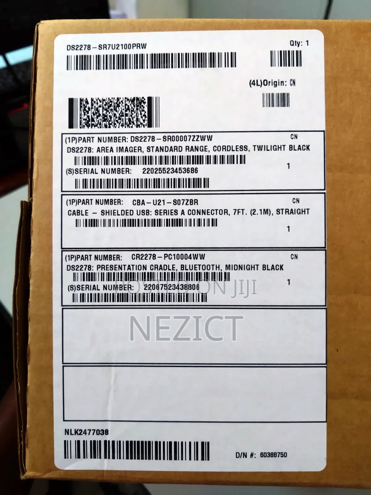 Zebra Ds2278 Series 2d Barcode Scanner Kit.