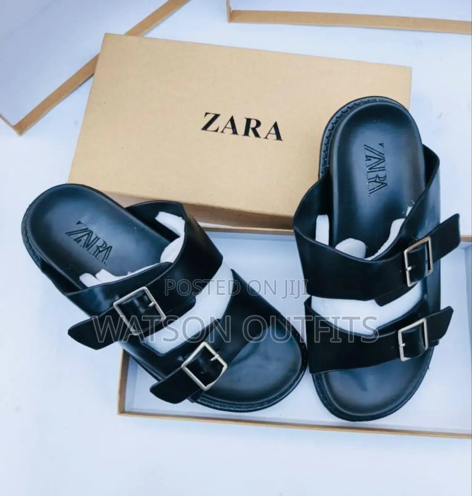 Men's Leather Sandals Zara Brand Materials Original and Quality