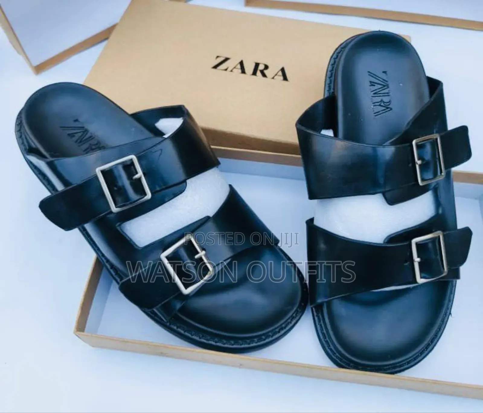 Men's Leather Sandals Zara Brand Materials Original and Quality