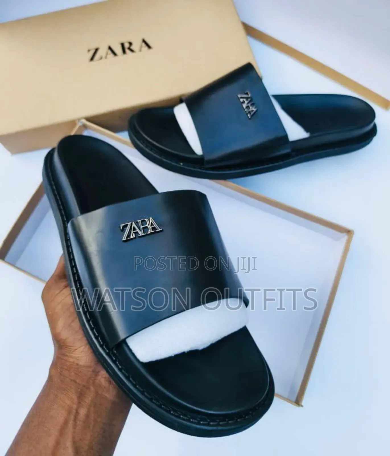 Men's Leather Sandals Zara Brand Materials Original and Quality