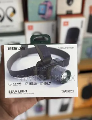 Green Lion Beam Light Rechargeable Head Lamp 350 Lumens