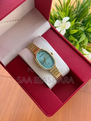 Casio Women's Analogue Watches LTP 1241d Gold and Light Blue
