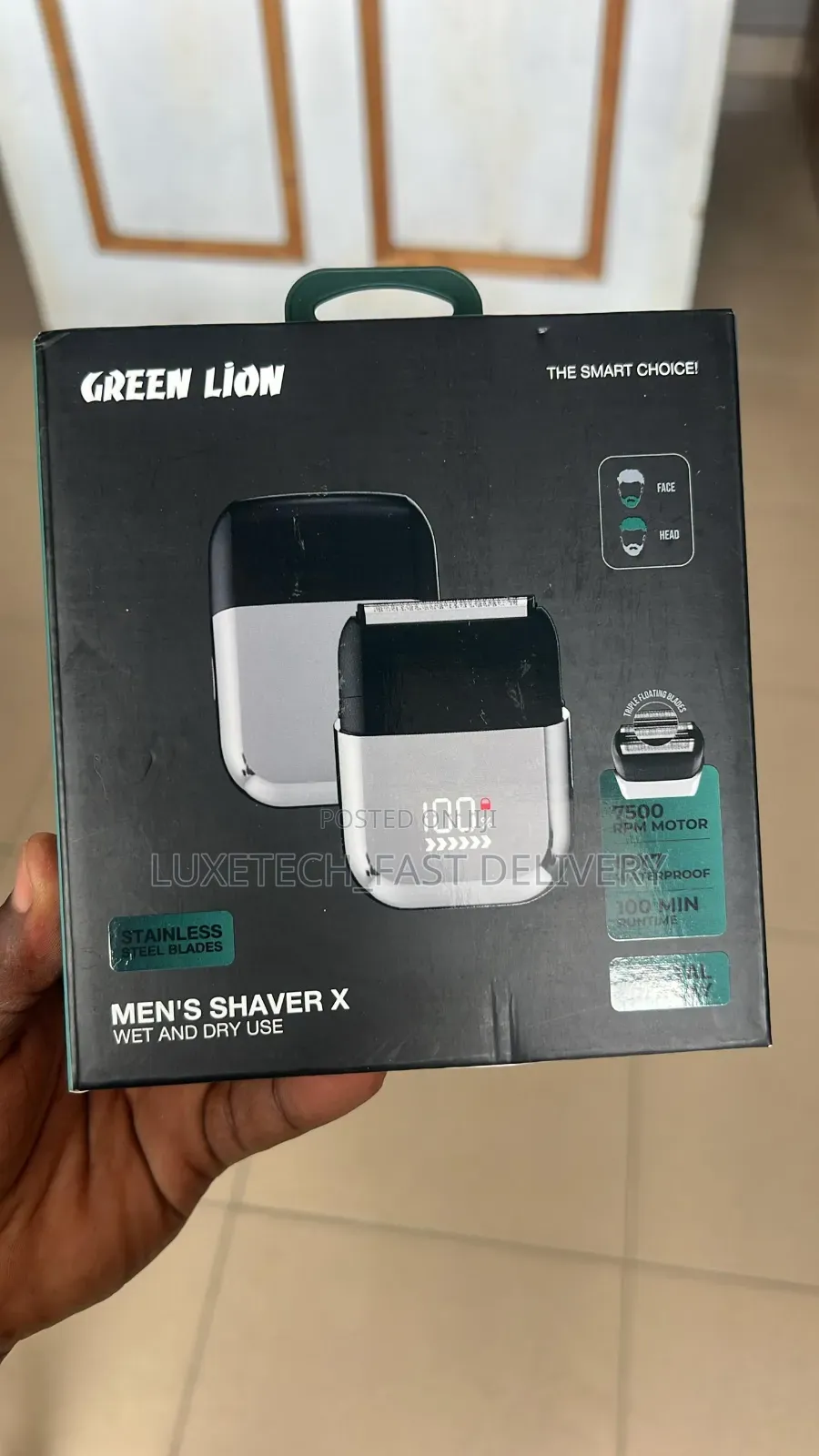 Green Lion Men's Shaver X Grooming Tool for Both Wet and Dry Use