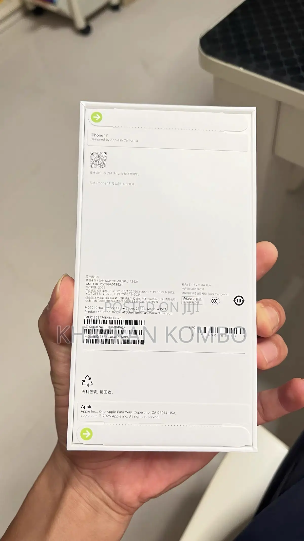 New Apple iPhone 17 256 GB White