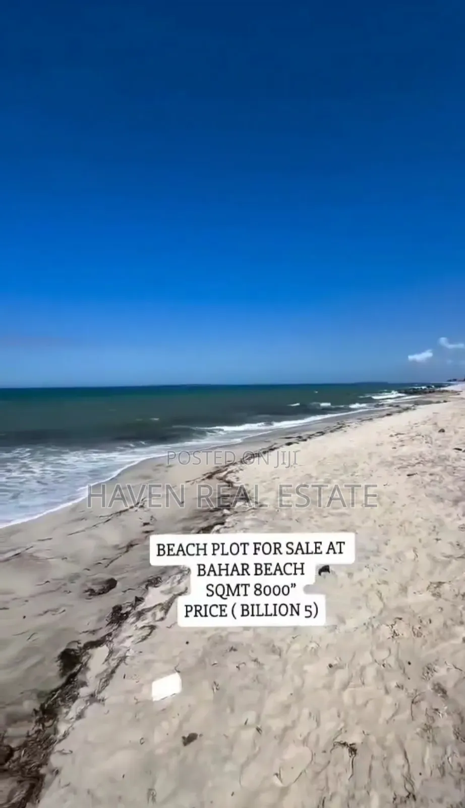 Beach Plot for Sale at Bahari Beach