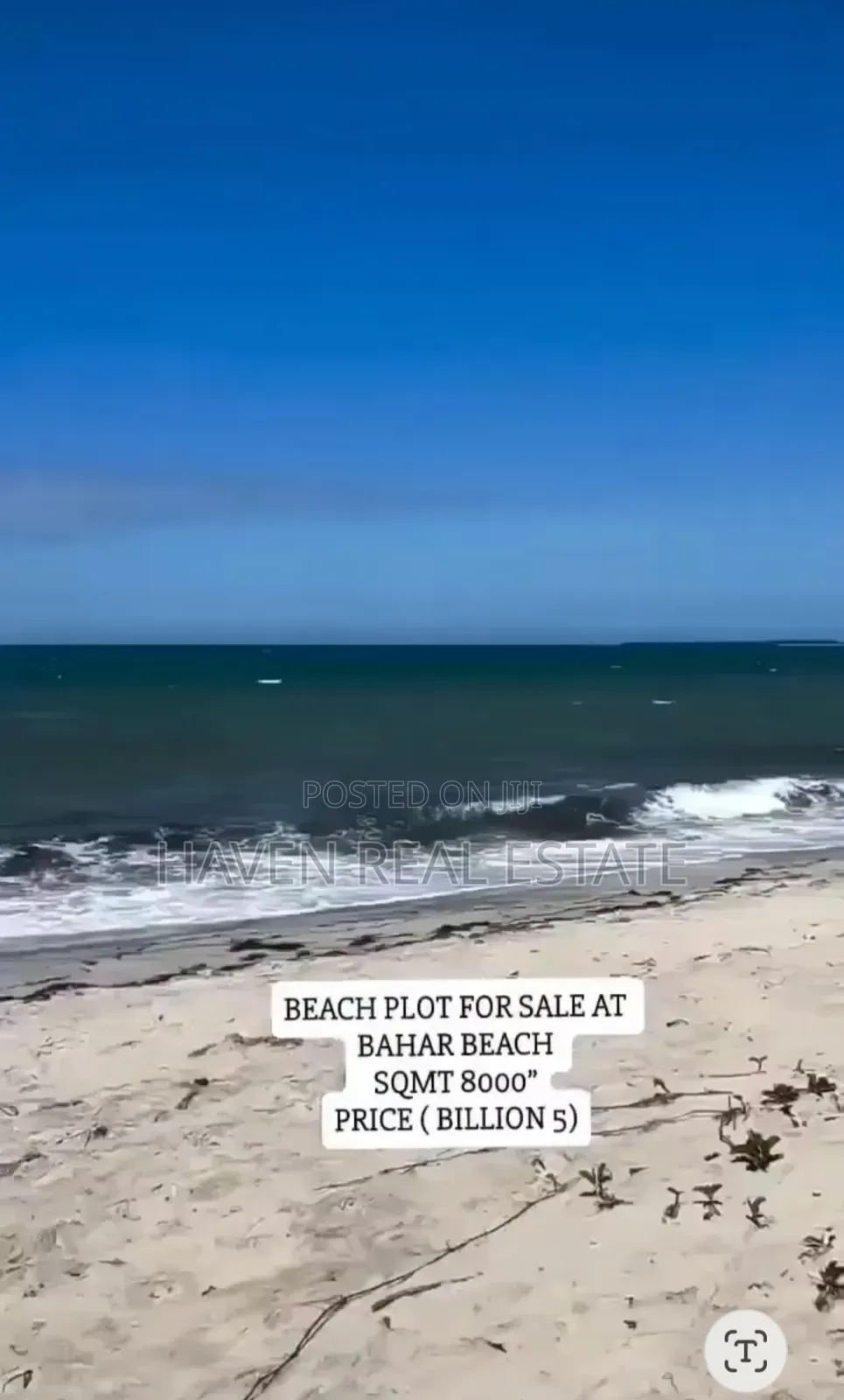 Beach Plot for Sale at Bahari Beach