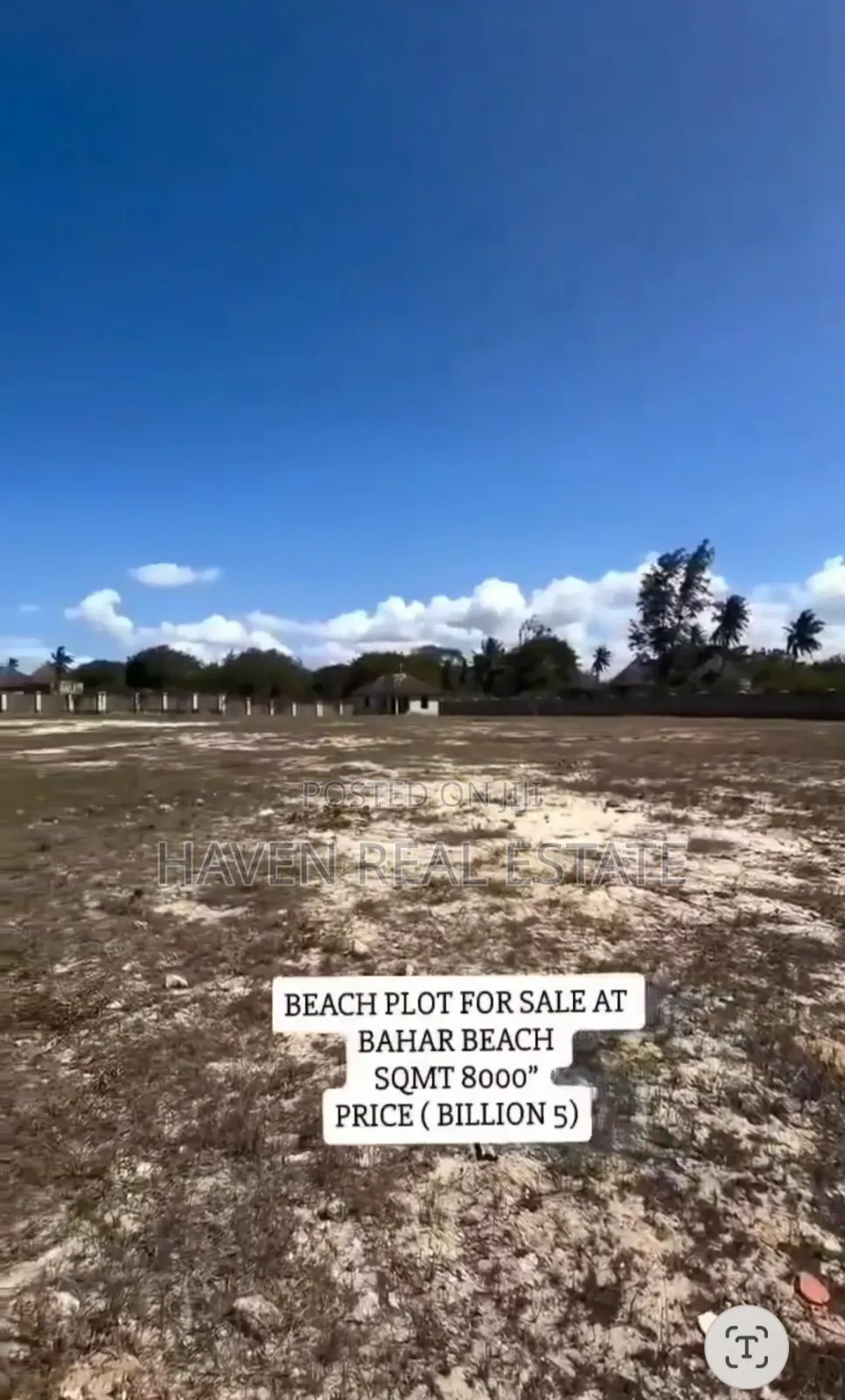Beach Plot for Sale at Bahari Beach