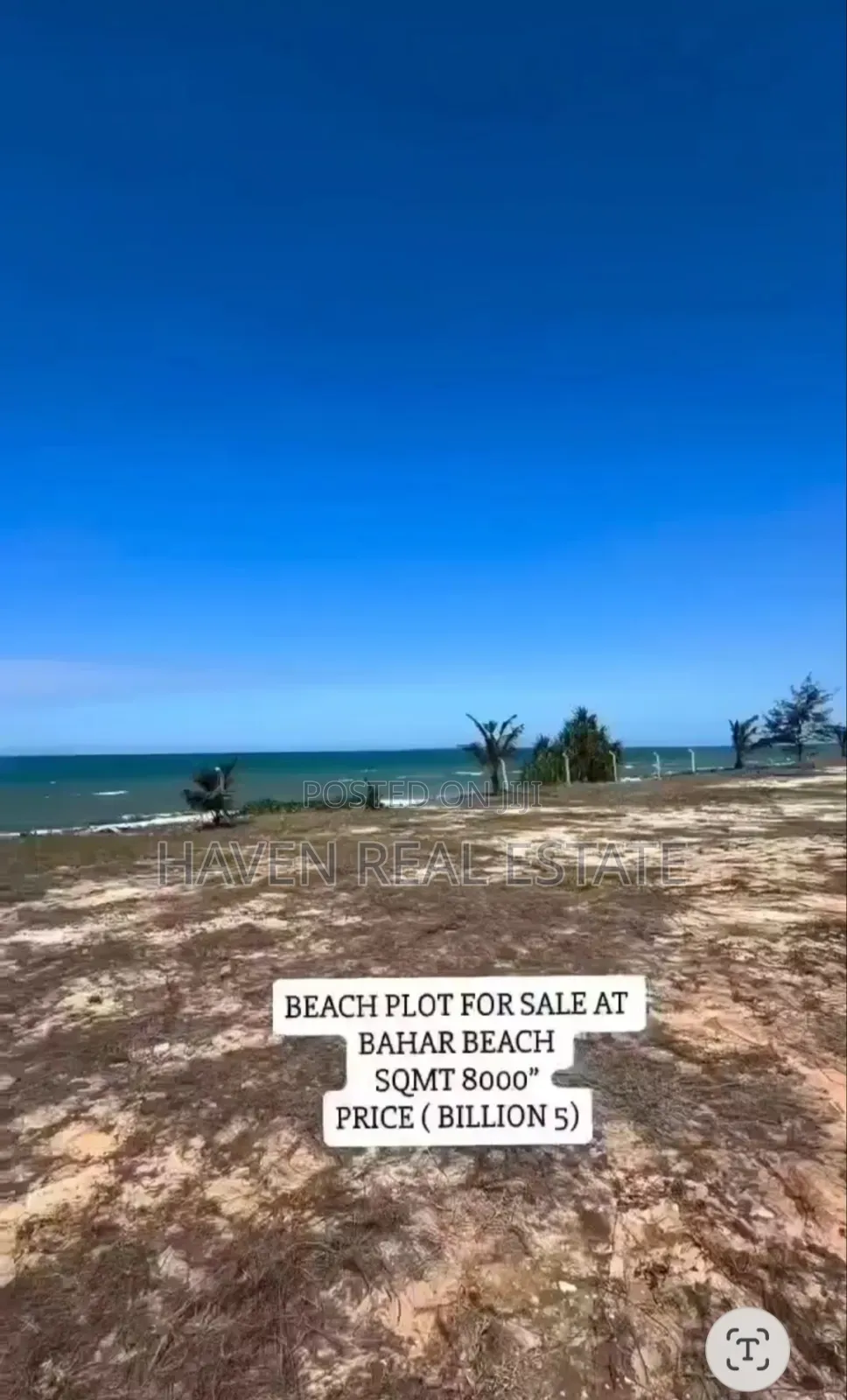 Beach Plot for Sale at Bahari Beach