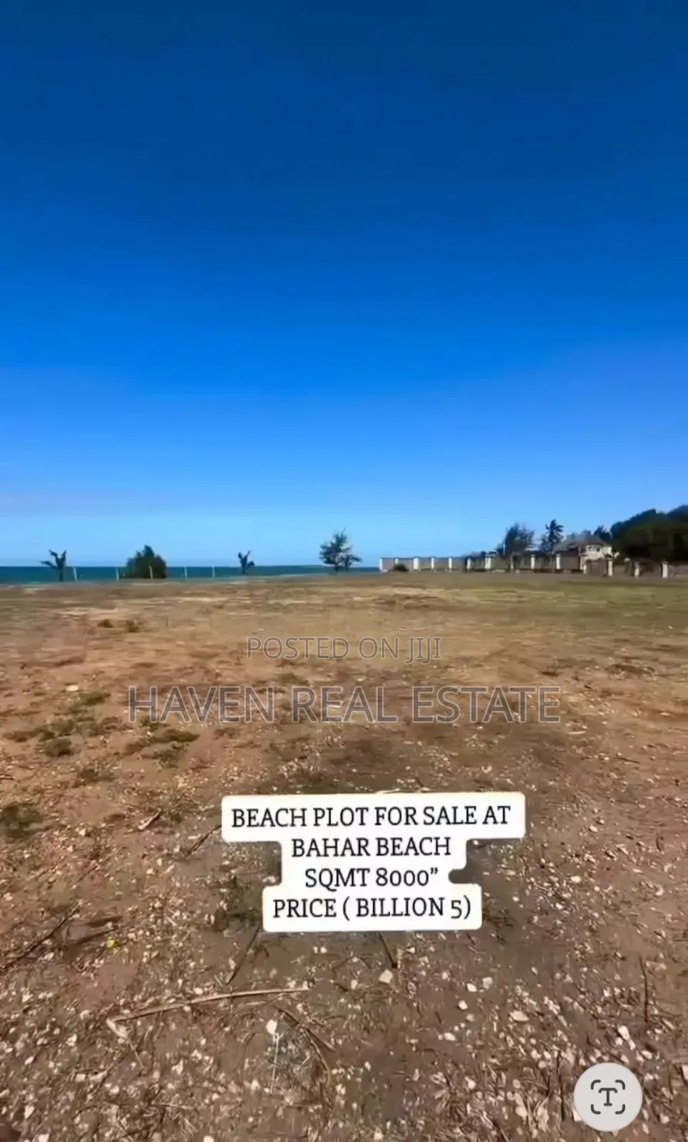 Beach Plot for Sale at Bahari Beach