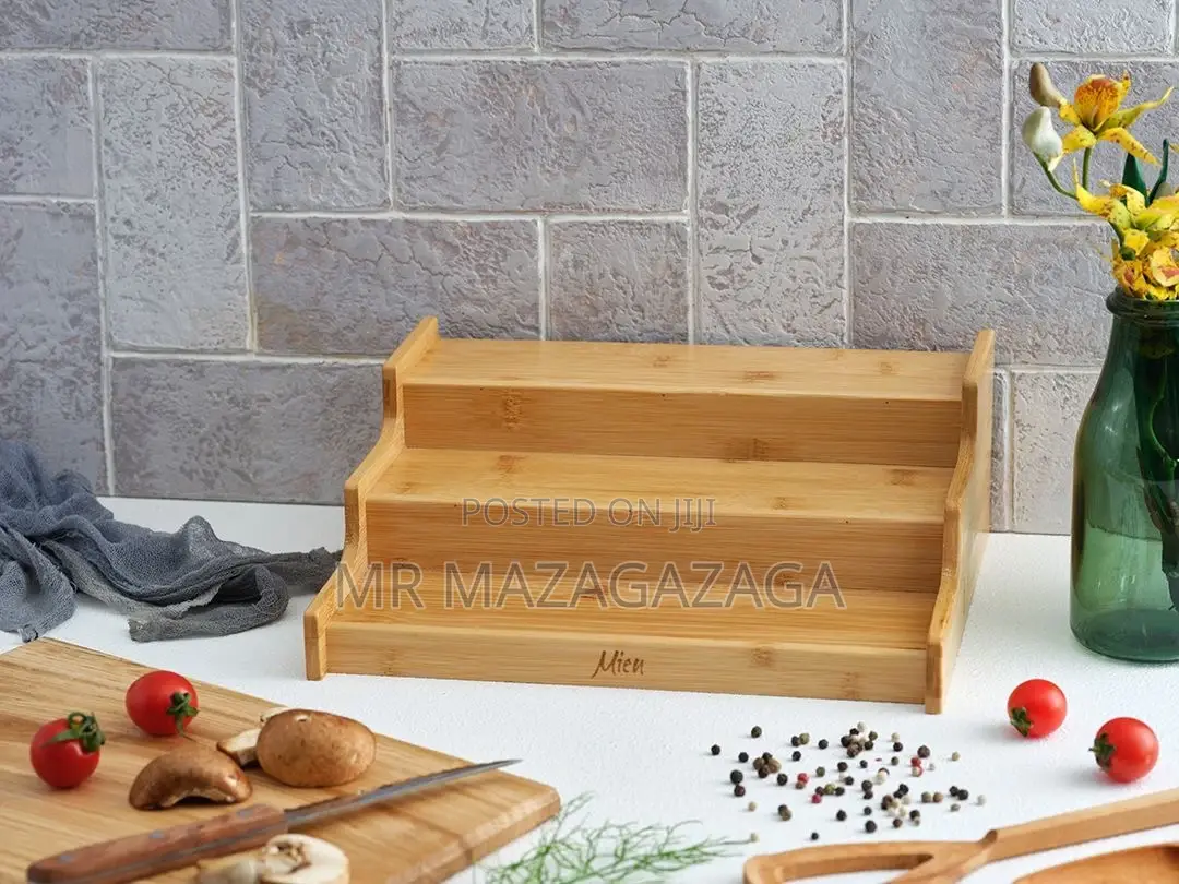 3-Tier Adjustable Bamboo Spice Rack