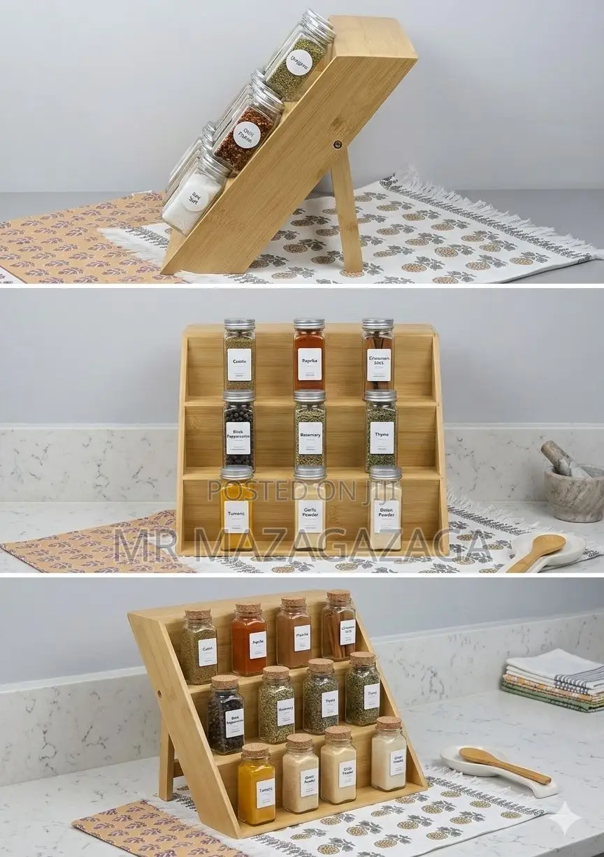 3-Layers Bamboo Spice Organizer
