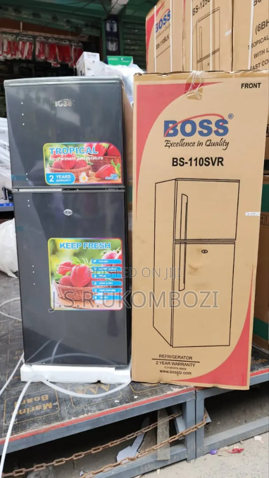 Boss Double Doors Refrigerator 110 L