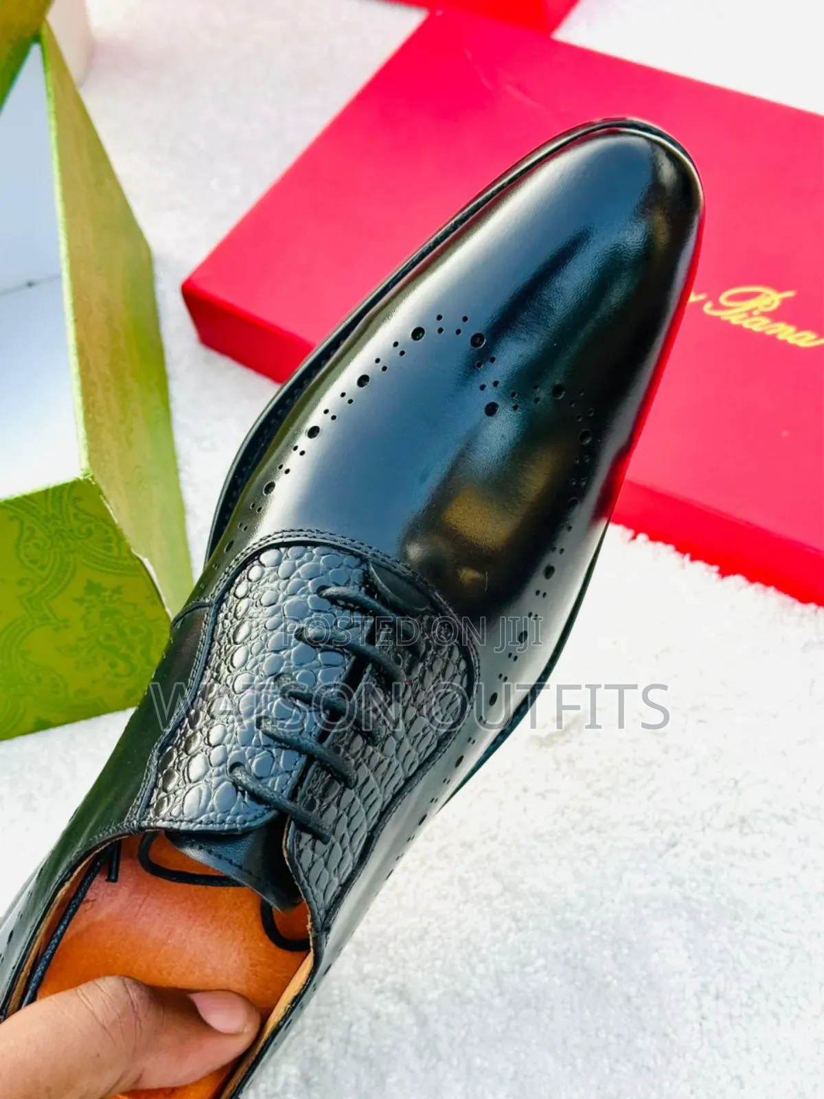 Men's Leather Shoes Mario Alborino Brand New Italy Made