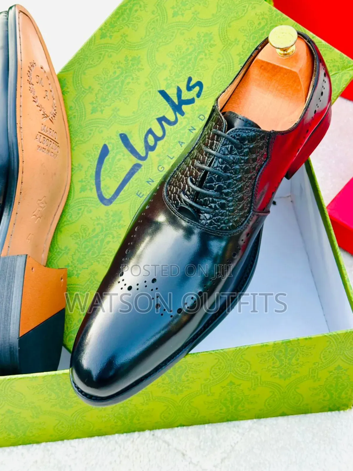 Men's Leather Shoes Mario Alborino Brand New Italy Made