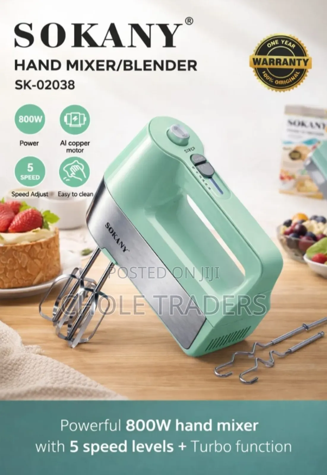 800w Sokany Hand Mixer