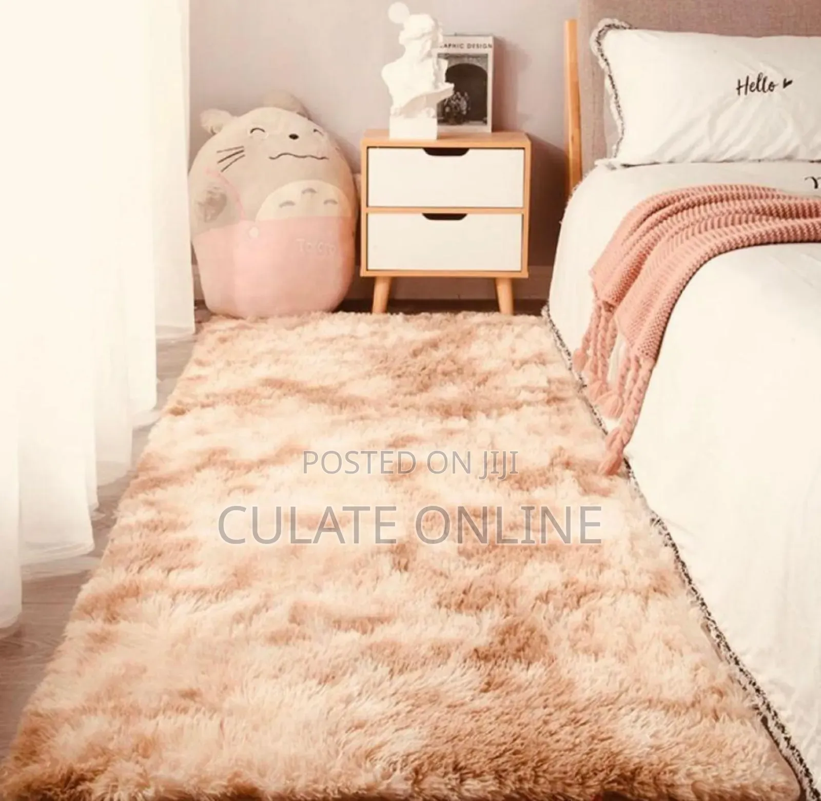 Bedside Fur Carpet