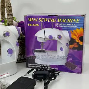 Mini Sewing Machine Sm-202a Double Thread Two Speed Pedal