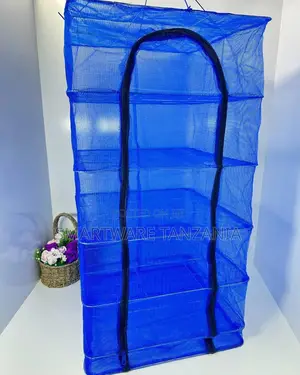 Hanging Mesh Drying Rack 8-Layer Blue Zipper Food Dryer