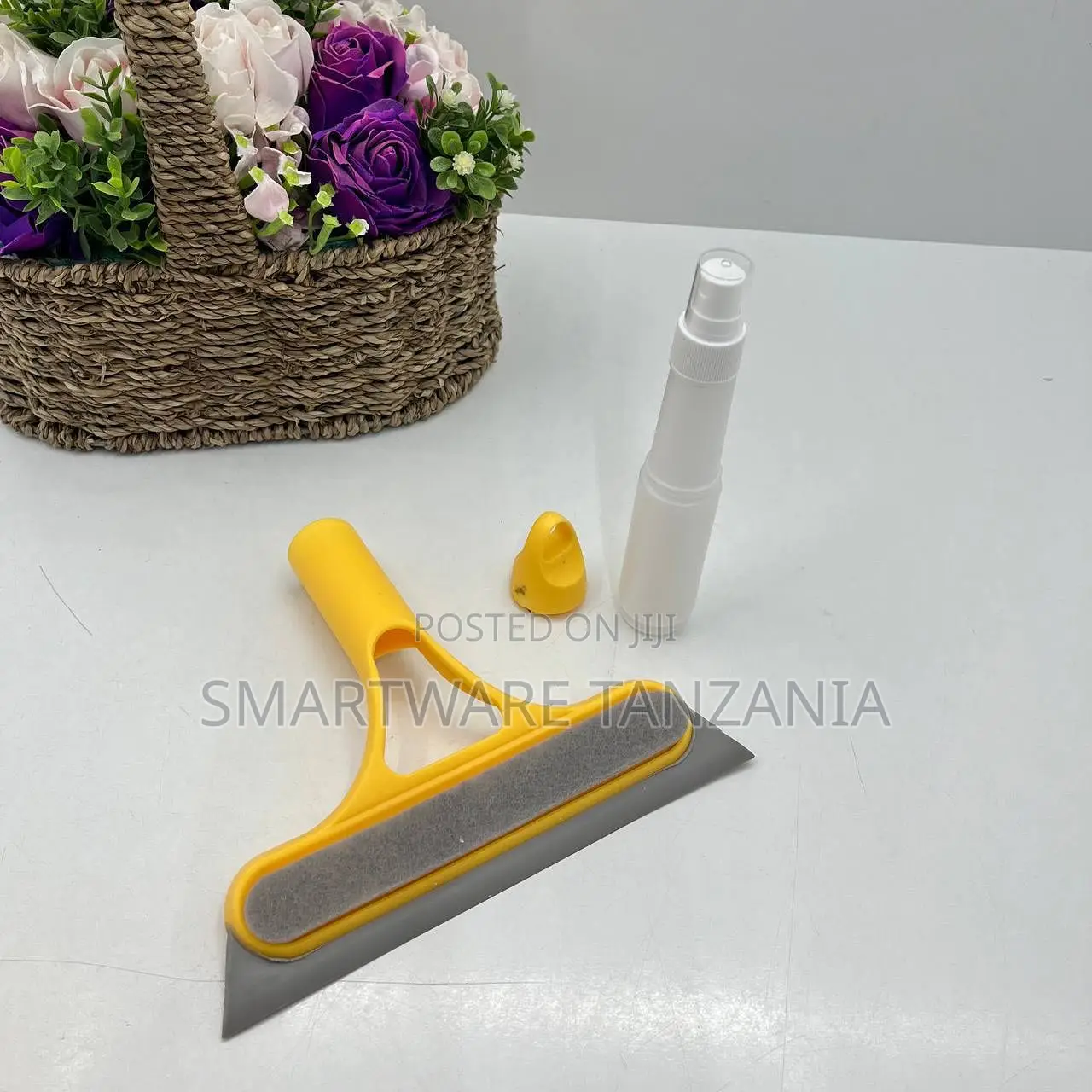 Window Squeegee Cleaner With Spray Bottle Yellow Set Tool