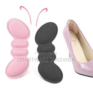 Heel Cushion Insole Pad Anti-Slip Back Liner Pink Black