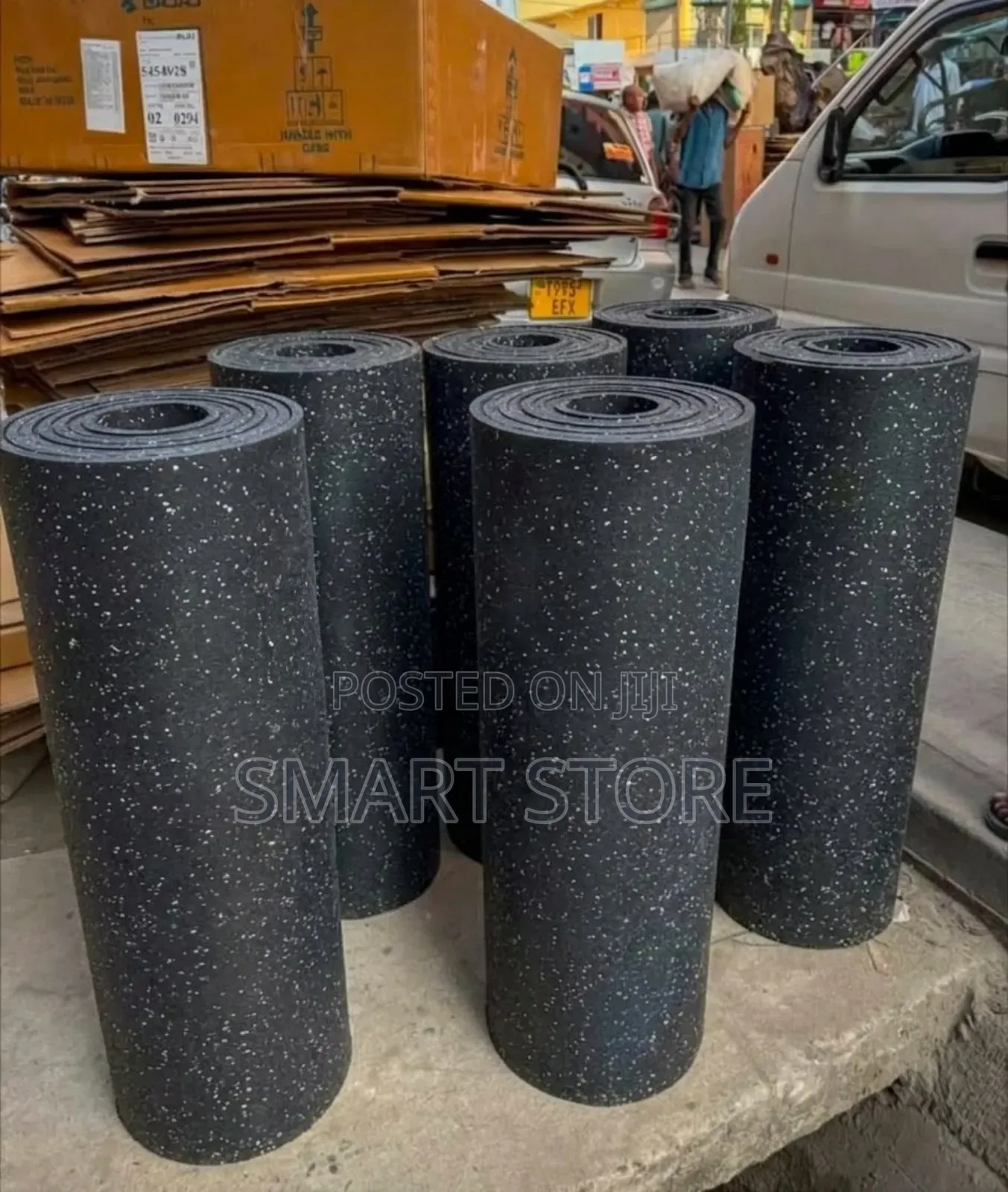Heavy Duty Commercial Rubber Gym Flooring Roll (1m X 10m)