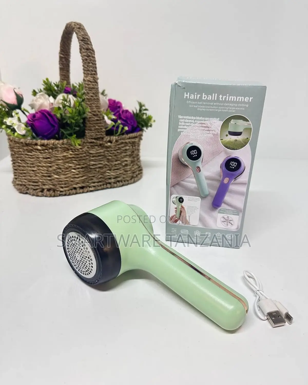 Hair Ball Trimmer Fabric Shaver Rechargeable Green Usb Mint