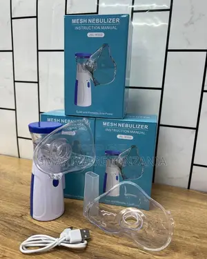 Jsl-w302 Mesh Nebulizer Usb Rechargeable Face Mask Kit Blue