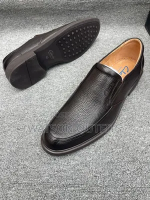 Men's Leather Shoes One Colour Nice Black Very Original