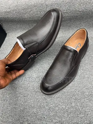 Men's Leather Shoes One Colour Nice Black Very Original