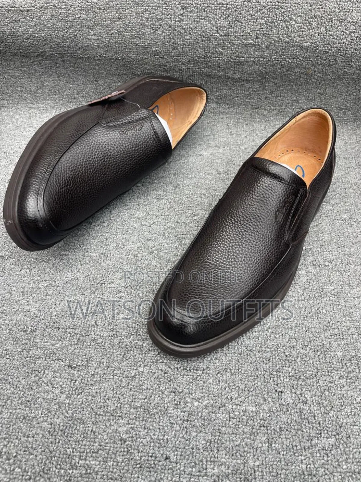 Men's Leather Shoes One Colour Nice Black Very Original