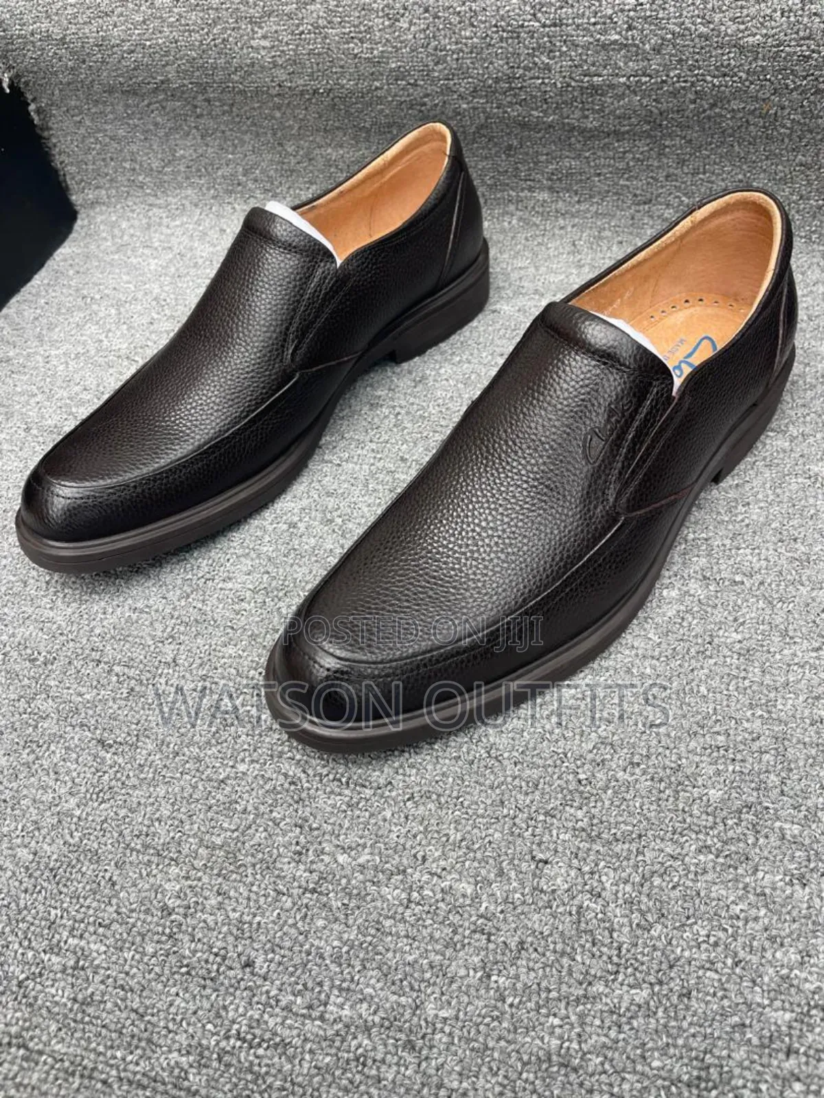 Men's Leather Shoes One Colour Nice Black Very Original