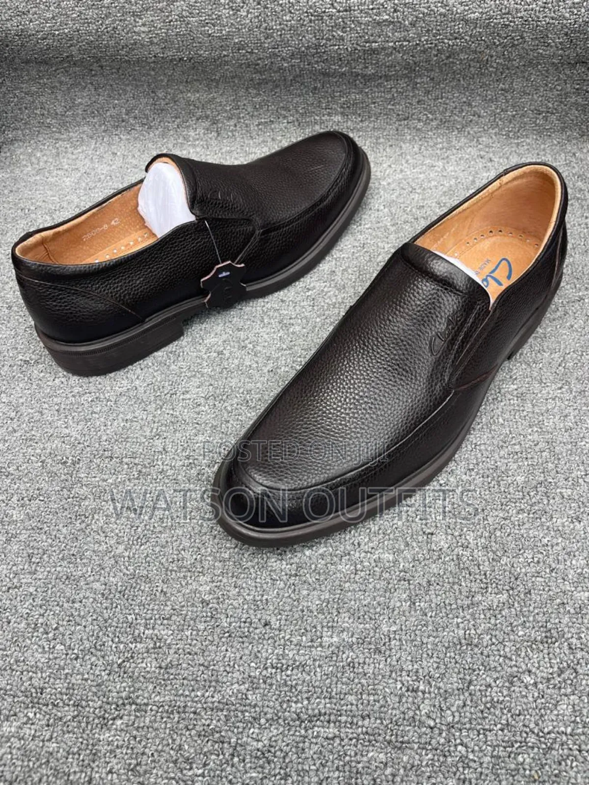 Men's Leather Shoes One Colour Nice Black Very Original