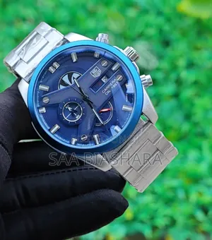 Tag Heuer Grand Carrera Cr7 Watch Silver and Blue