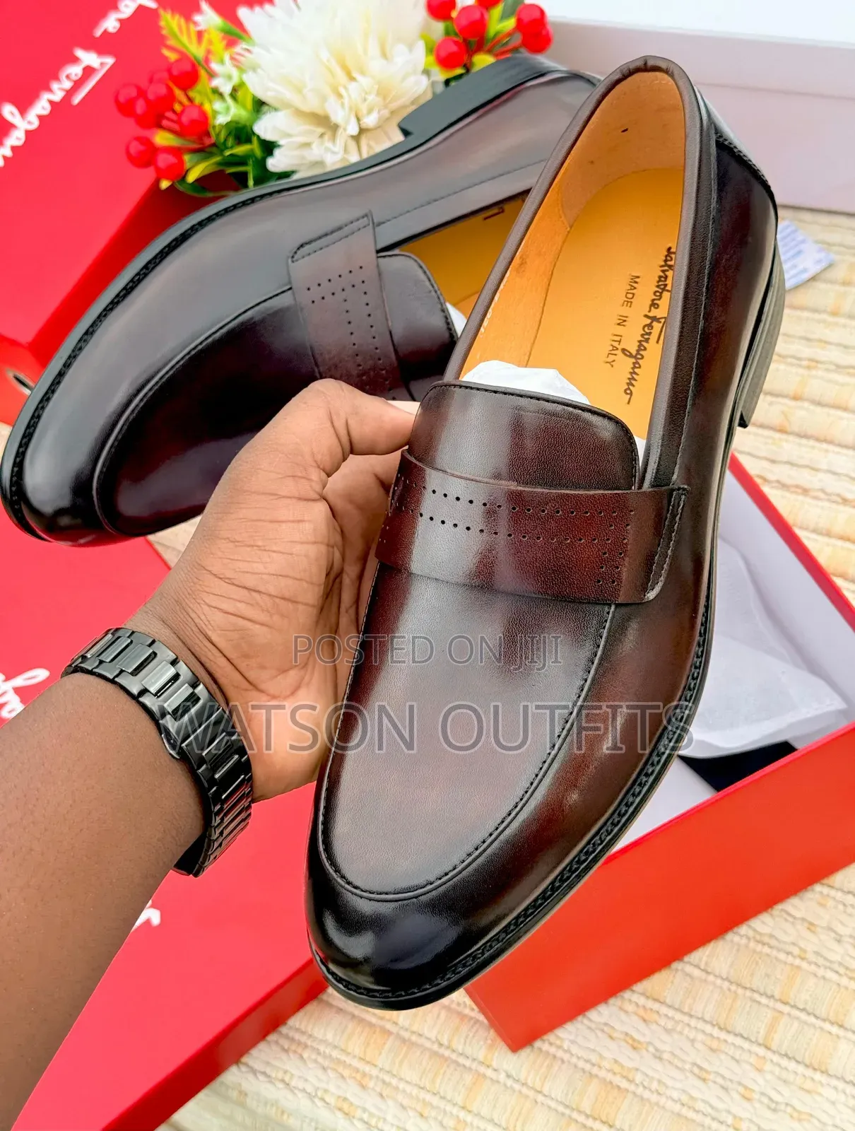 Salvatore Feragamo Brand Men's Genuine Leather Shoes Originally Nice