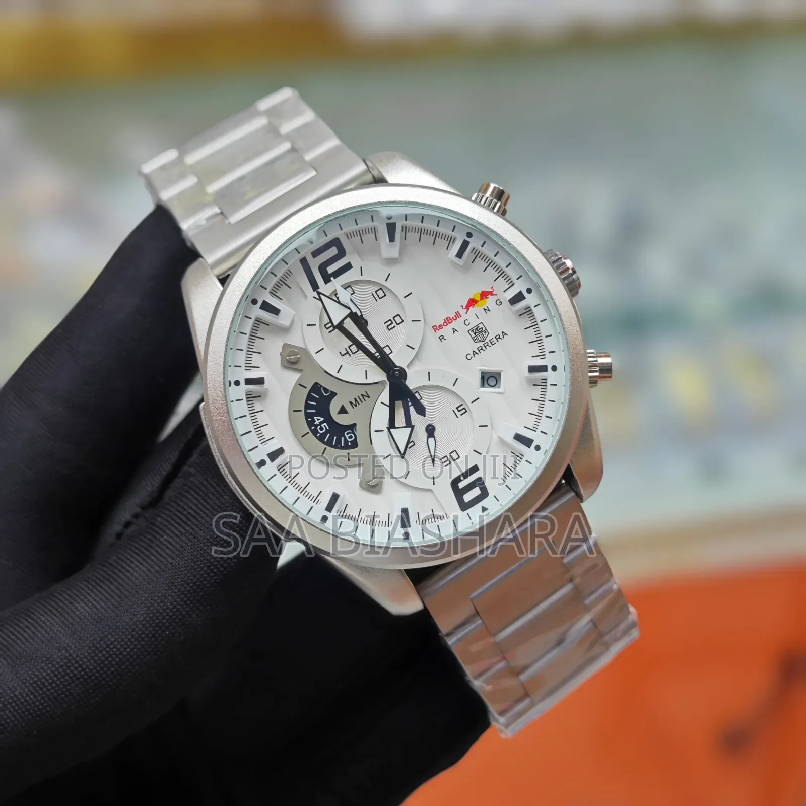 Tag Heuer Carrera Red Bull Racing Silver and White