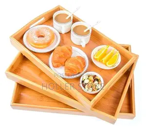 Bamboo Trays Set ( 3 Pieces )