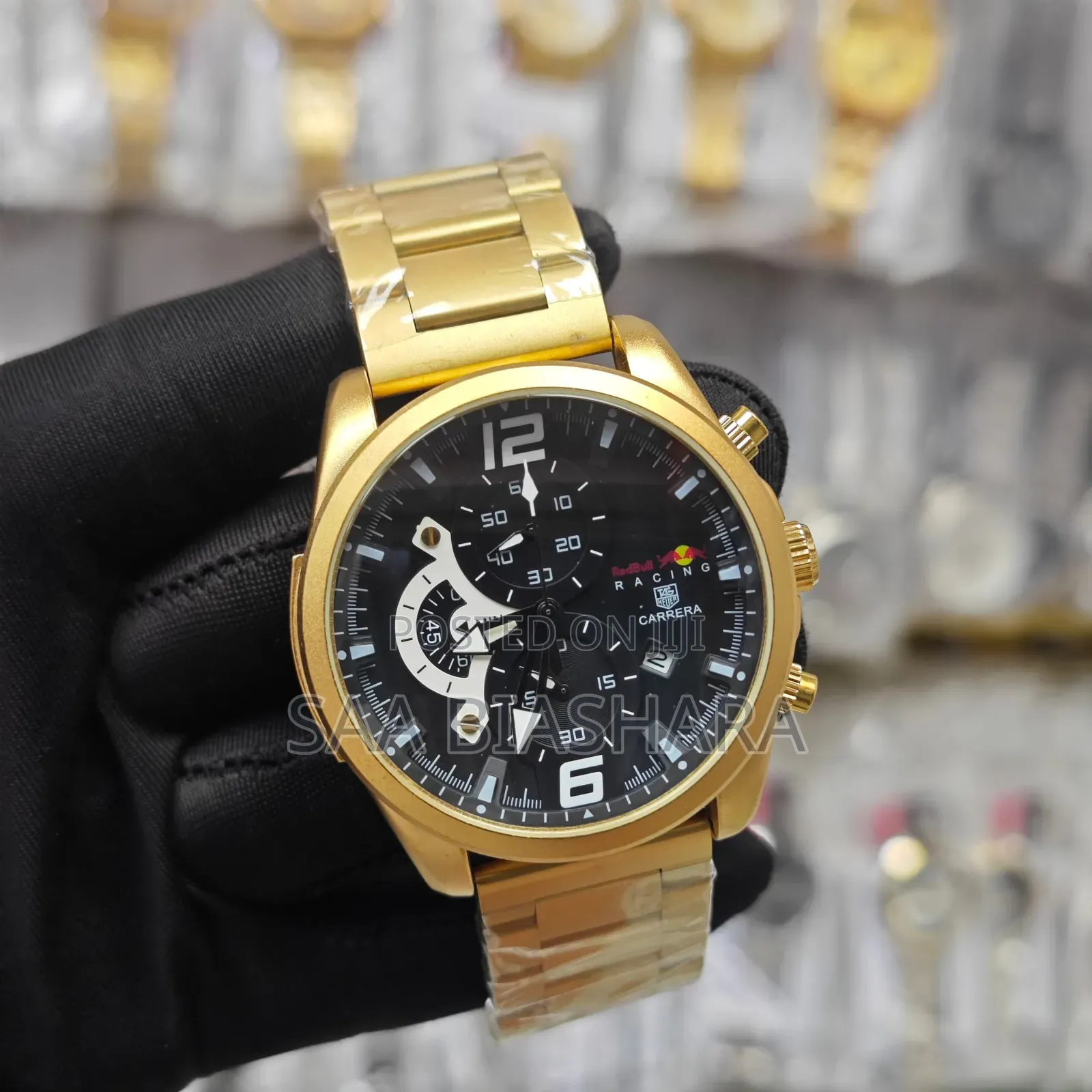 Tag Heuer Grand Carrera Red Bull Racing Stainless Steel Gold Black