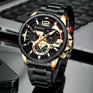 New Curren 8395 Watch Black and Gold