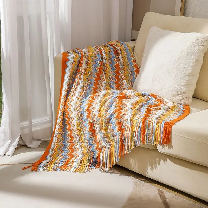 Luxury Sofa Throw Blanket With Matching Cushion – Modern Design