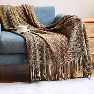Luxury Sofa Throw Blanket With Matching Cushion – Modern Design