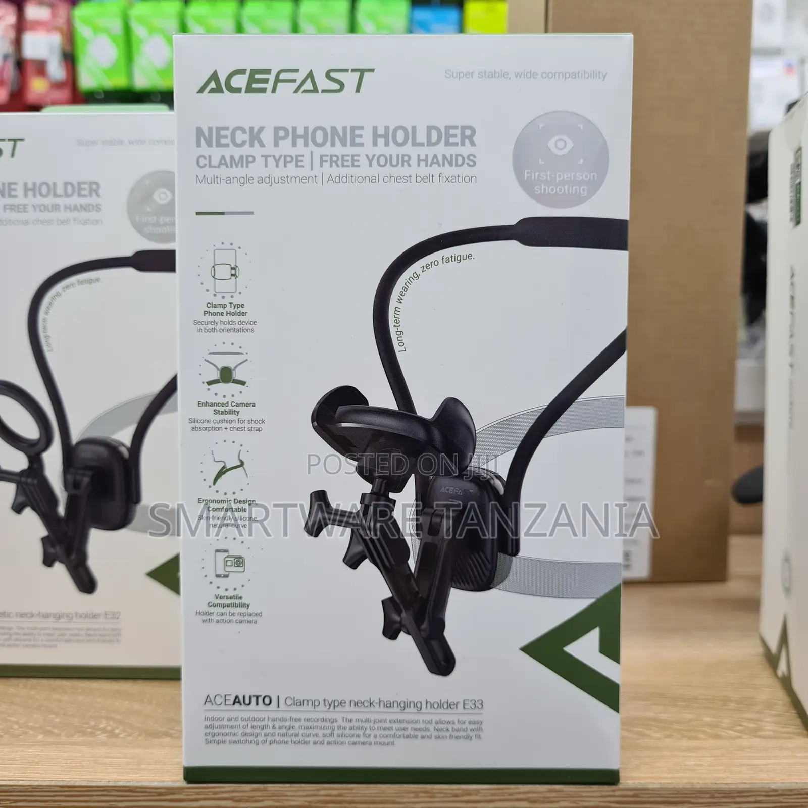 Acefast E33 Clamp Type Neck Phone Holder Hands-Free Use
