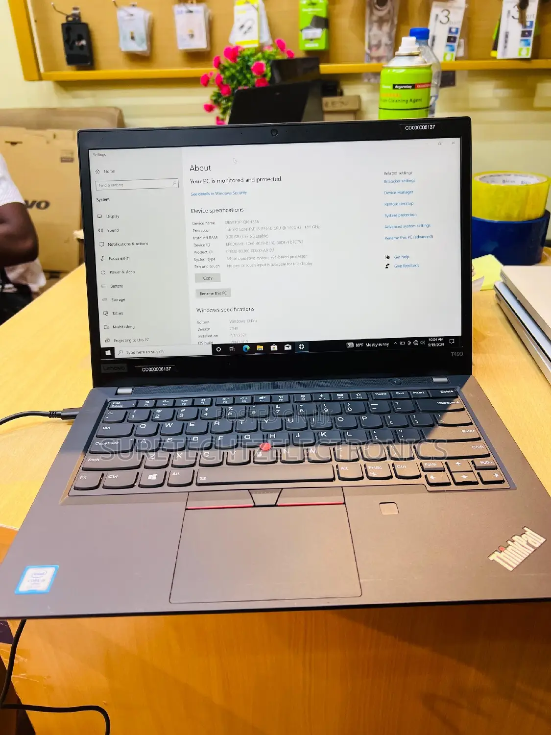 Laptop Lenovo ThinkPad T480s 16GB Intel Core i5 SSD 256GB
