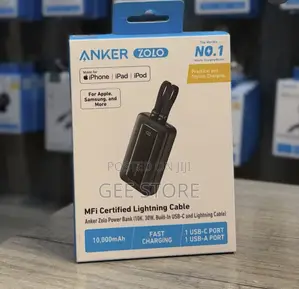 Anker Zolo Powerbank and Lightining Cable