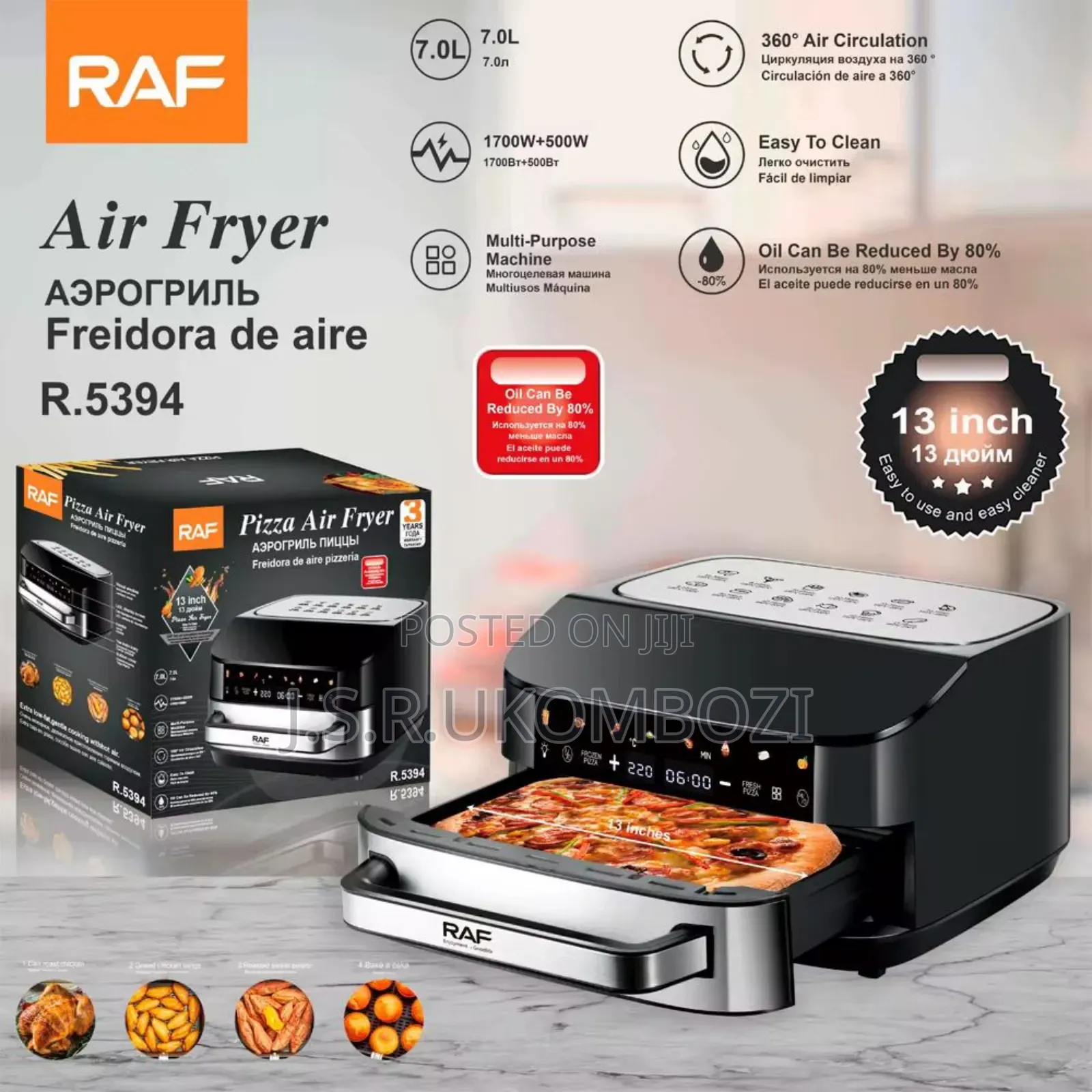 *Raf Airfryer Special for Pizza 7l 13inch