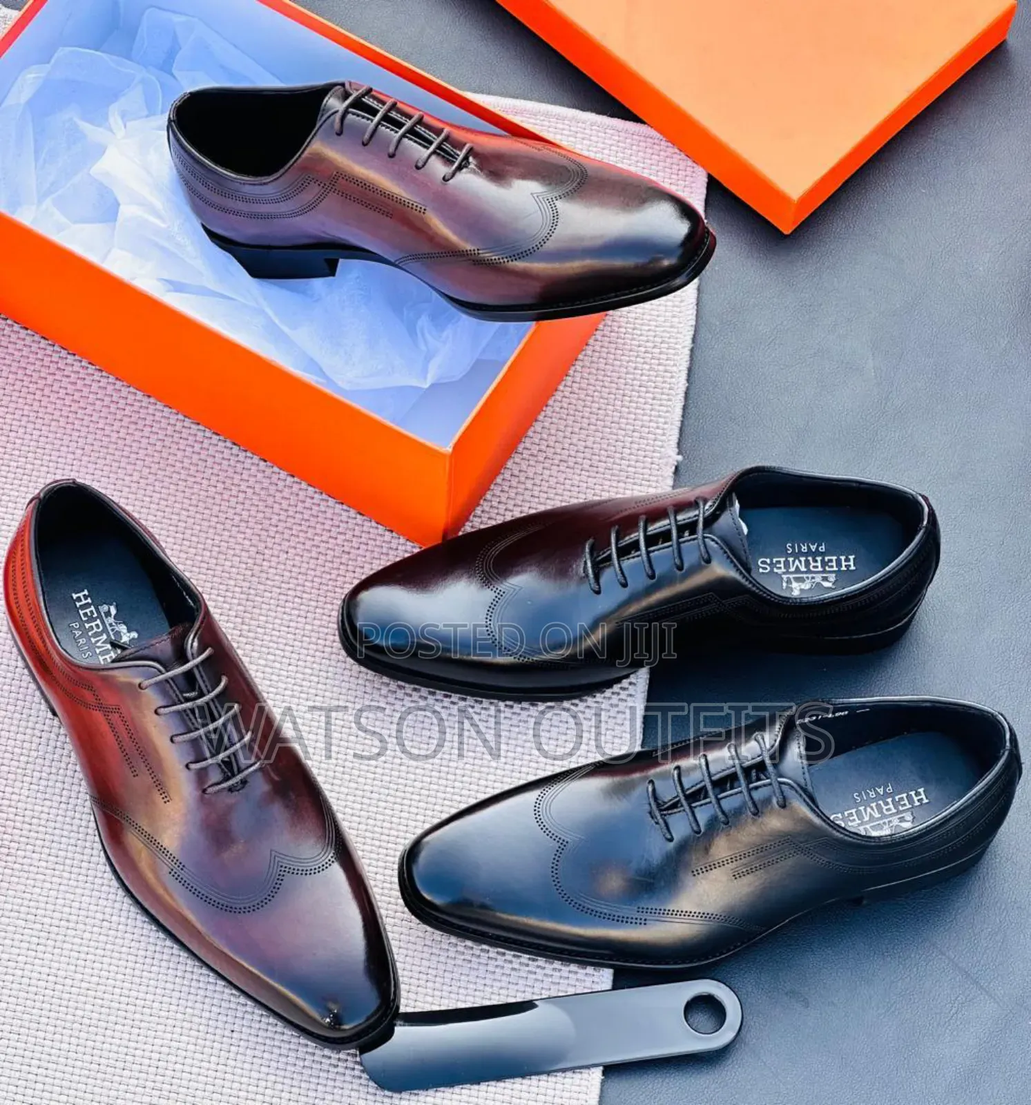 Hermes and Berlutti Brands Men's Leather Shoes 2 Dominant Chapa