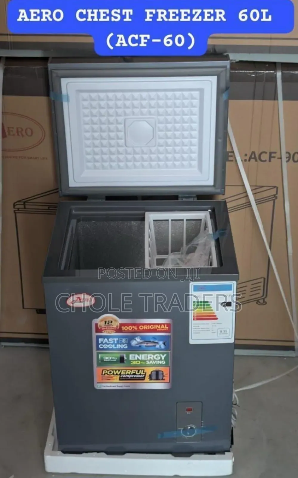 60l Aero Single Door Chest Freezer