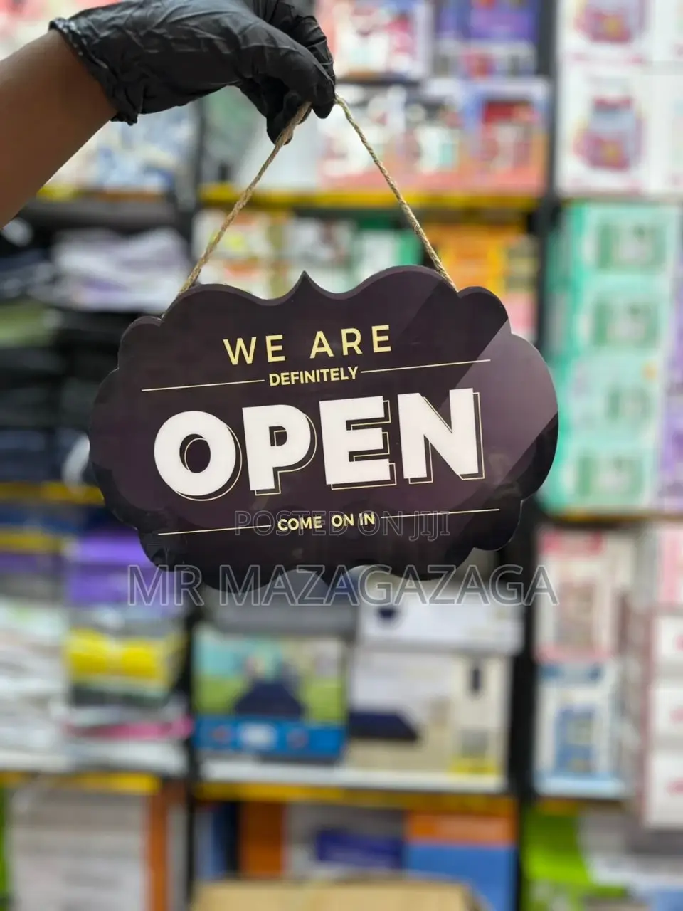Open Hanging Wooden Sign Vibao Vya We Are Open