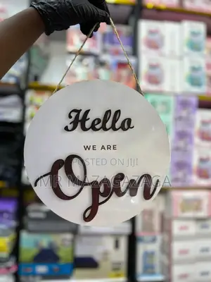 Open Hanging Wooden Sign Vibao Vya We Are Open