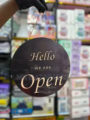 Open Hanging Wooden Sign Vibao Vya We Are Open