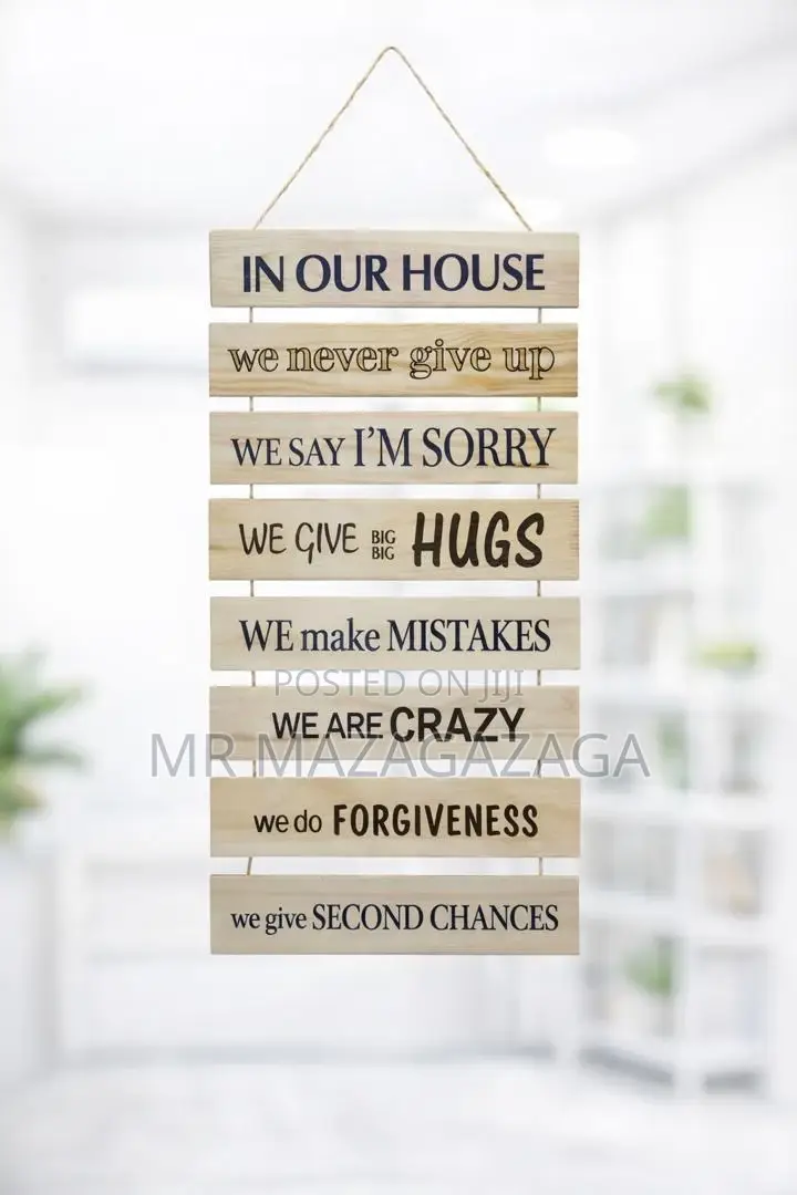 Hanging Wooden Sign Decor Big Size